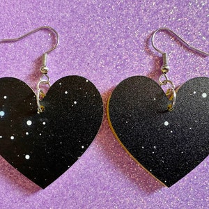 Night Sky Earrings: Laser Cut Acrylic Space Earrings, Astronomy, Stars, Planets, Astrology, NASA, Nebula, Magic, Best Gifts for Her/Him/Them