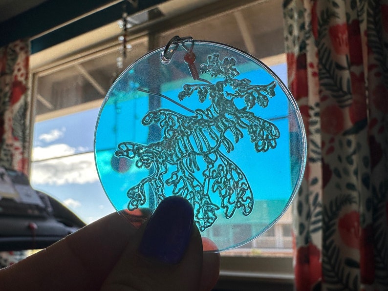 Ocean Creature Earrings: Laser Cut Acrylic Octopuses, Sea Urchins, Horses, Fish, Sea Dragons, Starfishes, Jellyfish, Gifts for Her/Him/Them image 7