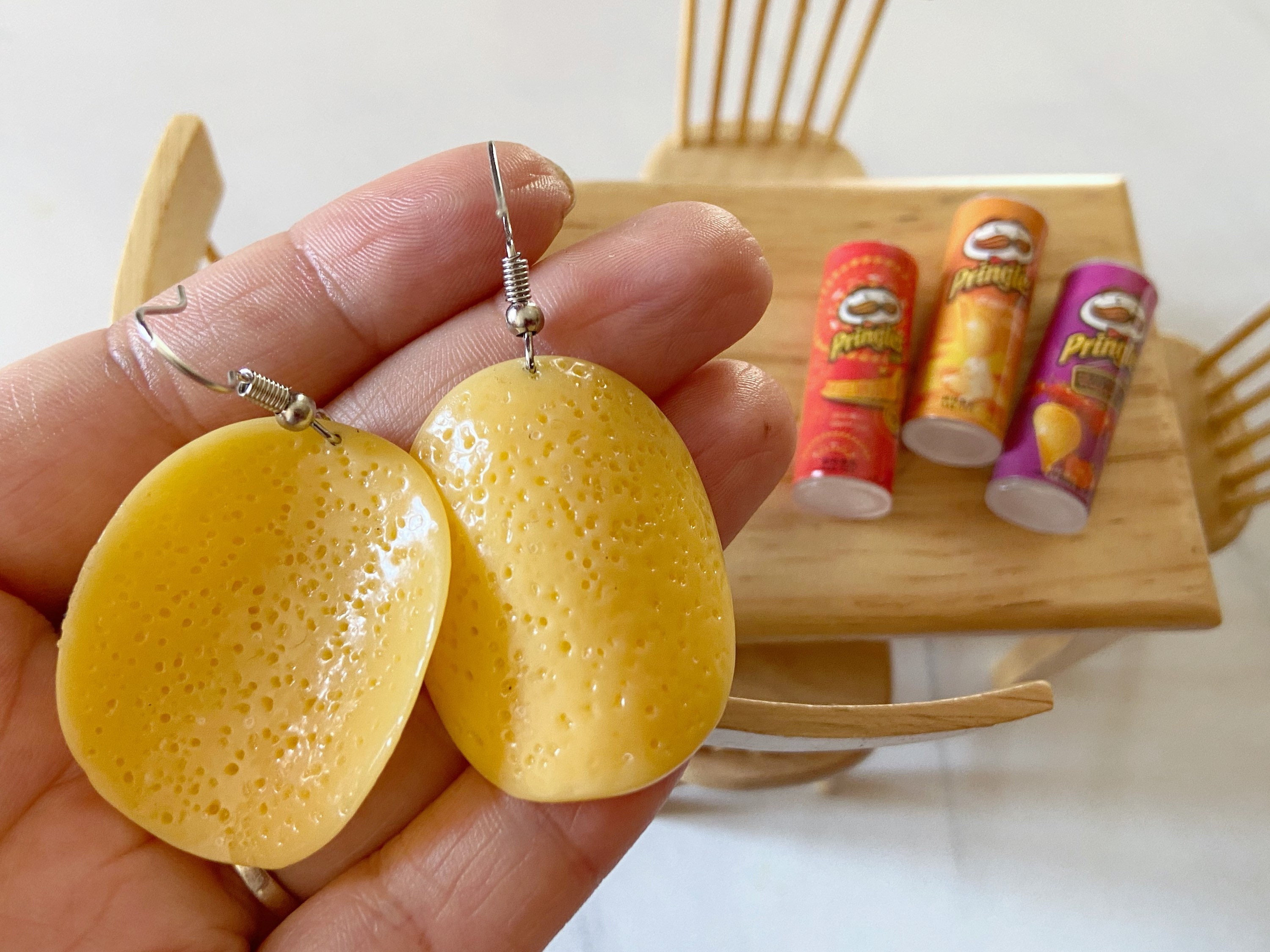 Potato Chip Earrings Chips Dessert Snacks Junk Food Etsy