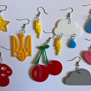 Custom Earrings: Personalized Laser Cut Acrylic Earrings, Unique Earrings, Customized Jewelry, Unique Gifts, Best Gift For Her/Him/Them