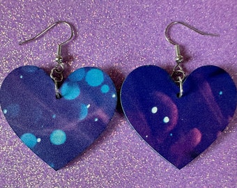 Jellyfish Earrings: Laser Cut Acrylic Jellyfish Design, Fish, Blue, Pink Jellyfish, Animals, Fish, Aquarium, Best Gifts for Her/Him/Them