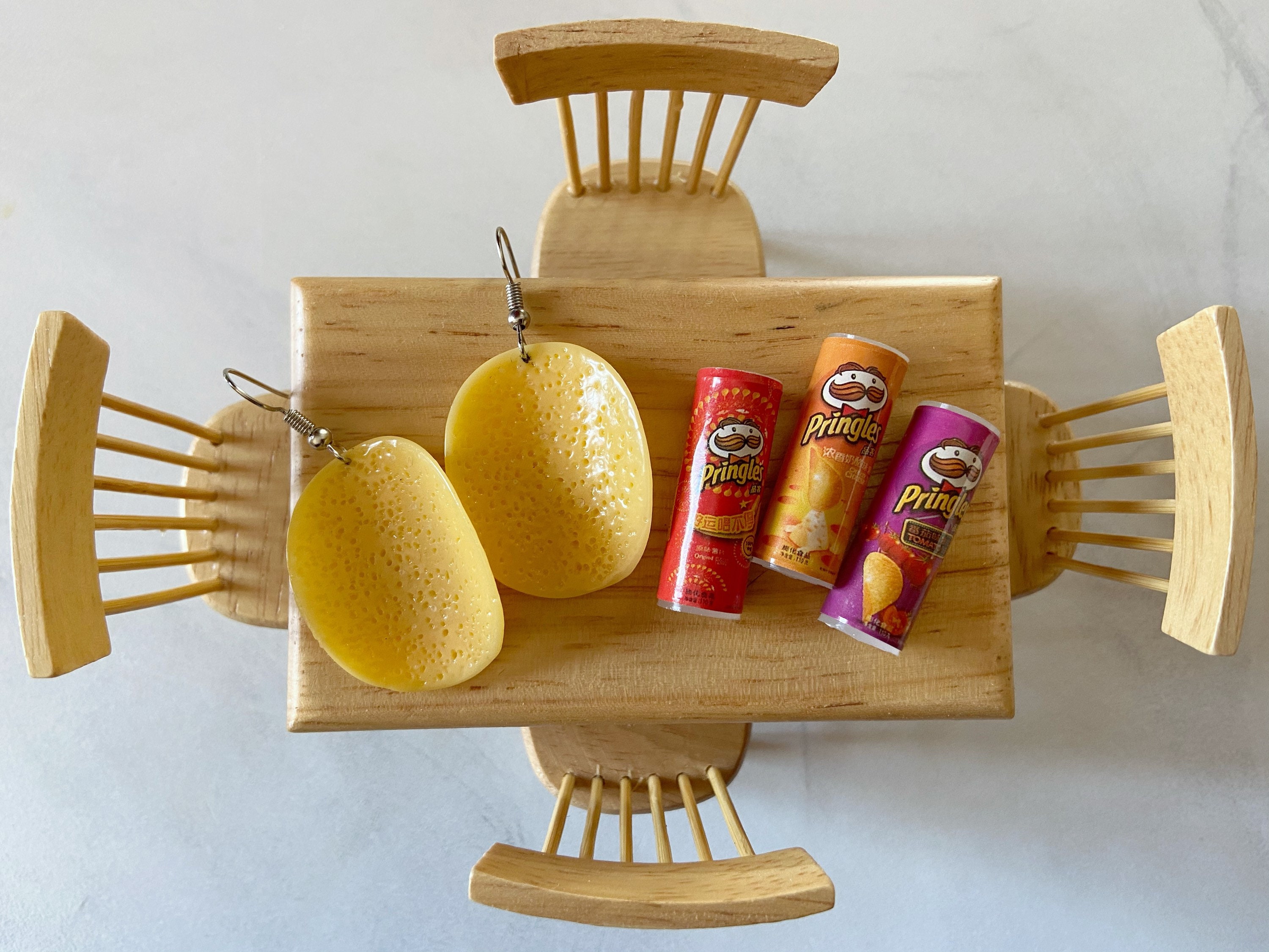 Potato Chip Earrings Chips Dessert Snacks Junk Food Etsy