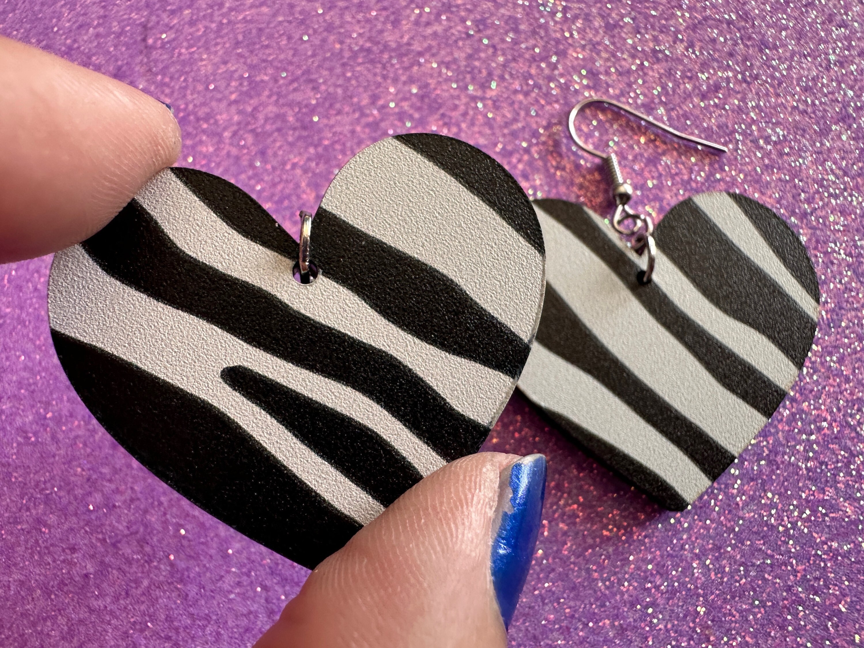 Zebra Printearrings: Laser Cut Acrylic Animal Print, Safari, Zebras ...