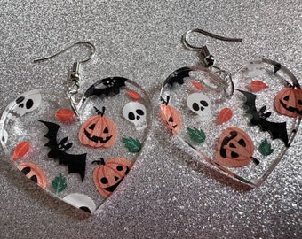 Halloween Earrings: Laser Cut Acrylic Pumpkins, Bats, Skulls, Skeletons, Fall Leaves, Spooky, Autumn, Spooky, Best Gifts for Her/Him/Them
