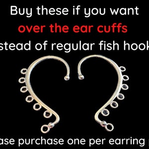 Hypoallergenic Earring Fish Hooks to Replace Regular Fish Hooks: Order Add On (One Per Purchased Pair)