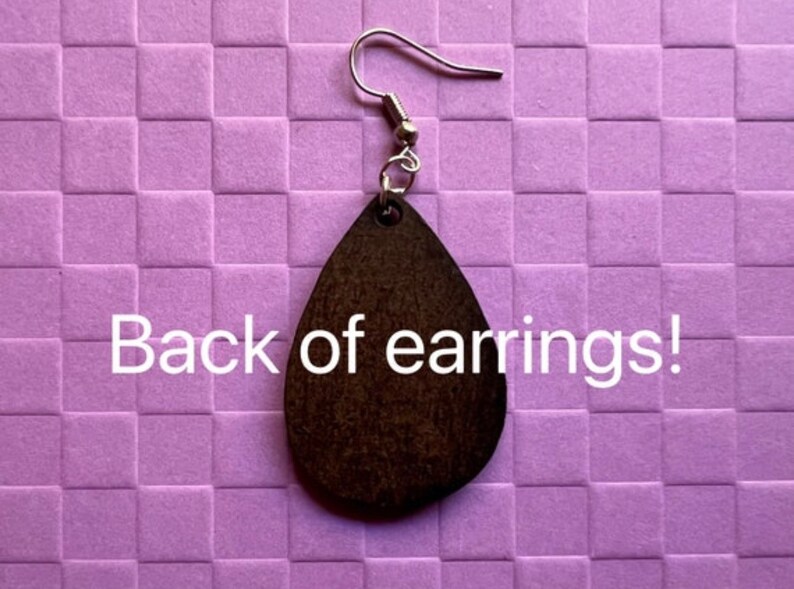 Cartoon Octopus with Mushroom Earring: Amanita Mushroom, Octopus Earrings, Snail Shell, Purple, Sublimated, Best Gifts for Her/Him/Them image 3