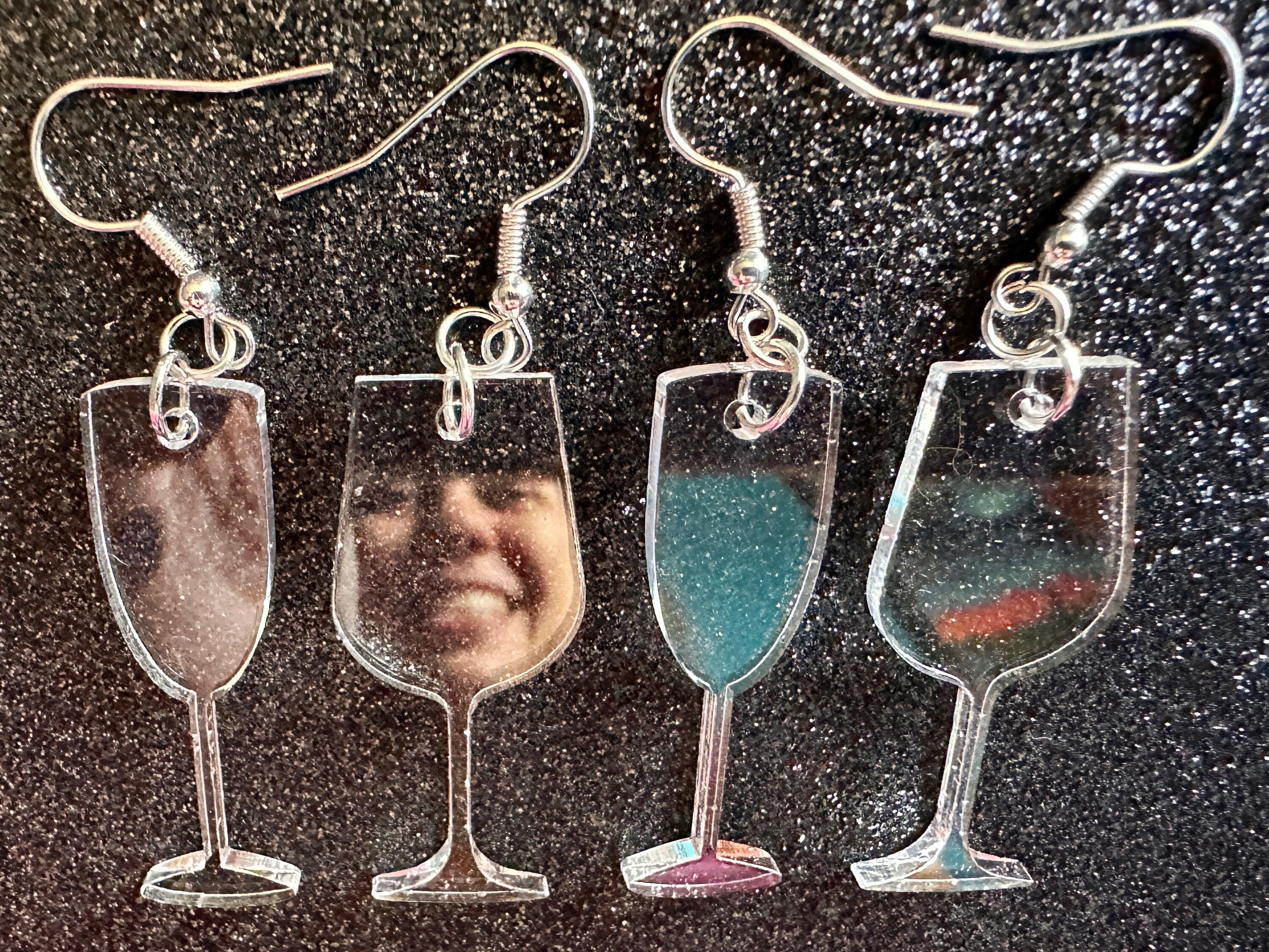Empty Wine & Champagne Glass Earrings: Laser Cut Acrylic Wine Glasses, Vineyard, Alcohol, Girls Night, Drinking, Gifts for Her/Him/Them