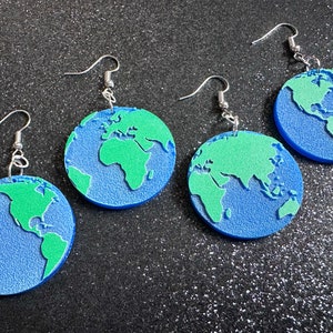 Wereldboloorbellen: lasergesneden acrylbollen, reizen, wereld, kaart, atlas, dag van de aarde, planeet, groen, milieu Beste cadeaus voor haar/hem/hen