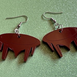 Samoan Style Tanoa Earrings: Laser Cut Acrylic Earrings, Kava, Hawaii, Polynesian Culture, Herb, Morning Brew, Gifts for Her/Him/Them
