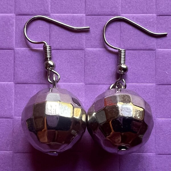 Disco Ball Earrings Etsy