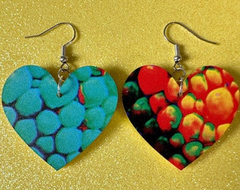 Faux Chameleon Earrings: Laser Cut Acrylic Chameleon Animal Print, Chameleons, Reptile, Zoo, Colorful, Tropical, Best Gifts for Her/Him/Them