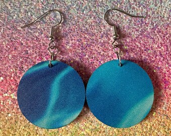 Water Earrings: Laser Cut Acrylic Ocean Earrings, Pool, Sea, Swimming, Waves, Beach, Tropical Vacation, Summer, Best Gifts for Her/Him/Them