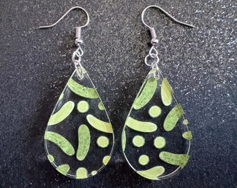 Pickle Earrings: Laser Cut Acrylic Pickles, Cucumbers, Vegetables, Cartoon, Food Earrings, Gifts for Her/Him/Them