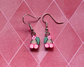 Mini Cherry Earrings: Cherries, Fruit, Summer Vibes, Food Earrings, Gifts for Her/Him/Them