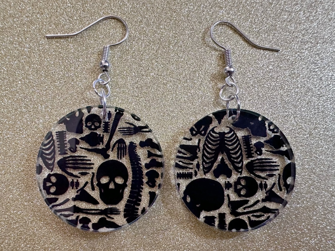 Yamobi Halloween Ohrringe - Schwarze Fledermaus Acryl Ohrringe Für Frauen