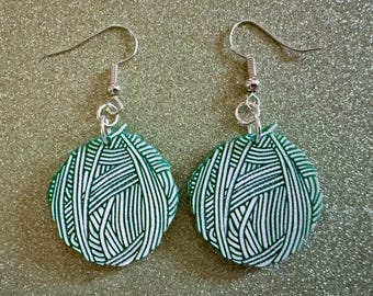 Brincos de lã: novelo de lã acrílica cortado a laser, tricô, artesão, tricô, crochê, hobby, faça você mesmo, presente, artesanato, crochê, melhores presentes para ela/ele/eles