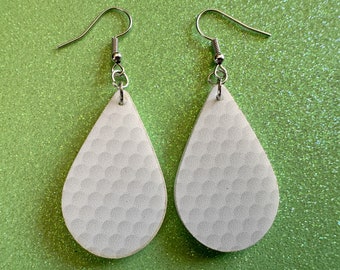 Golf Earrings: Laser Cut Acrylic Golf Print Earrings, Sports, Golfer, Golfing, Golf Balls, Retirement, Sport, Best Gifts for Her/Him/Them