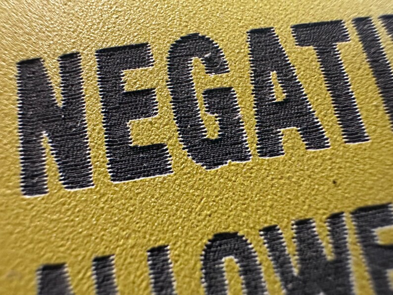 No Negativity Sign Earrings: Laser Cut Acrylic Signs, Black and Yellow ...