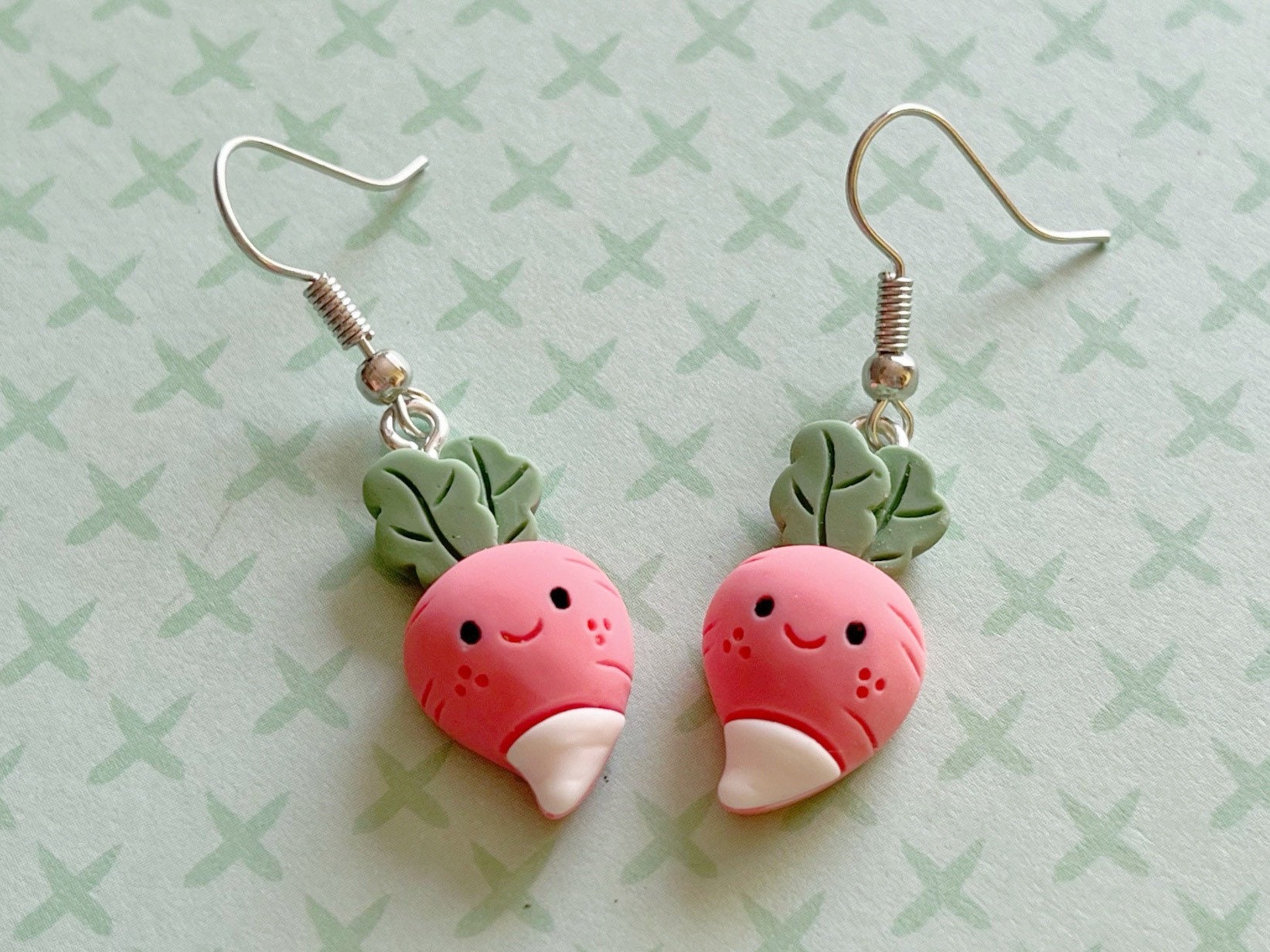 Radish Earrings Vegetables Food Healthy Etsy