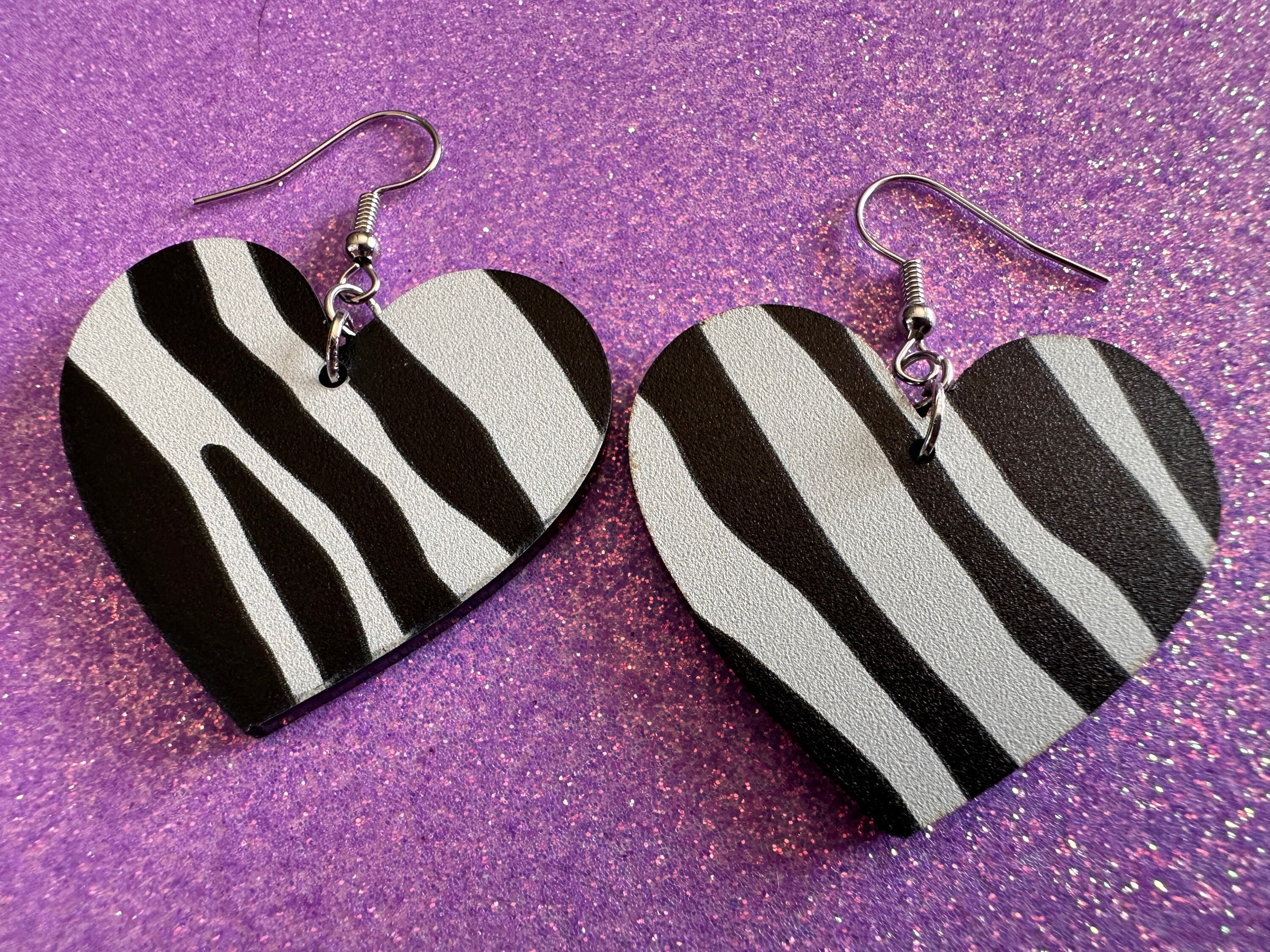 Zebra Printearrings: Laser Cut Acrylic Animal Print, Safari, Zebras ...