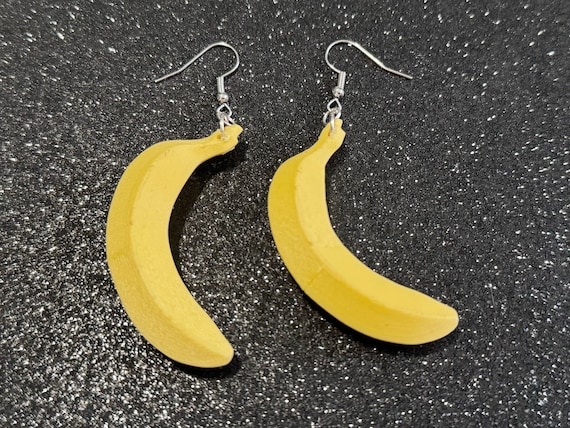 Banana Earrings 3D Printed Bananas Fruit Food Earrings Breakfast Food Earrings Best Gifts for Her him them Etsy Canada