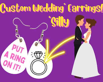 Custom Weddings Gift Earrings: Your Image Here, Any Photo Earrings, Sublimated, Best Gift For Her/Him/Them