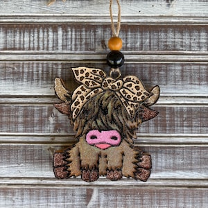 Highland Cow freshie, Cow Freshie, Wholesale Freshie, car freshie