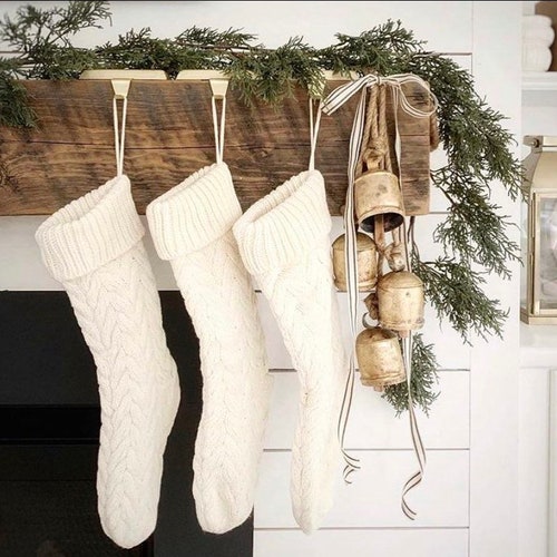 PREORDER Ivory Christmas Stocking White 