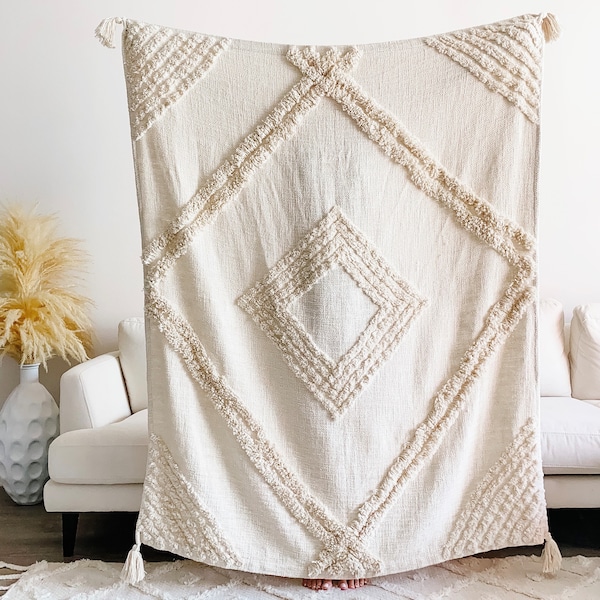 Boho Throw Blanket, Boho Blanket, Woven Throw Blanket, Aesthetic Blanket, Throw Blanket Couch, Couch Blanket, Bohemian Throw Blanket