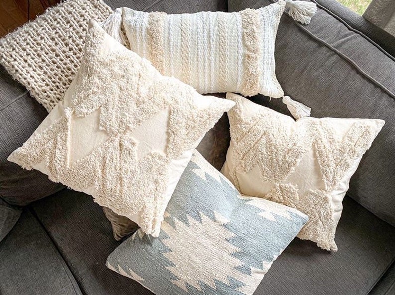 Natural boho pillows cover Beige rustic throw pillow Tan Etsy