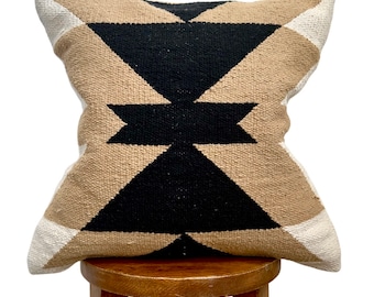 Handmade Southwestern Pillow Cover – Woven Aztec Tribal Cushion, 20x20