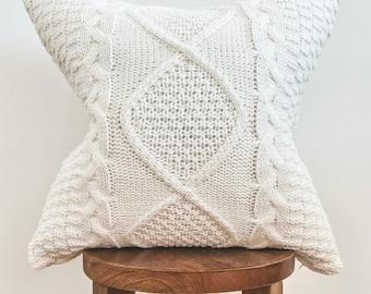 sweater knit throw pillow