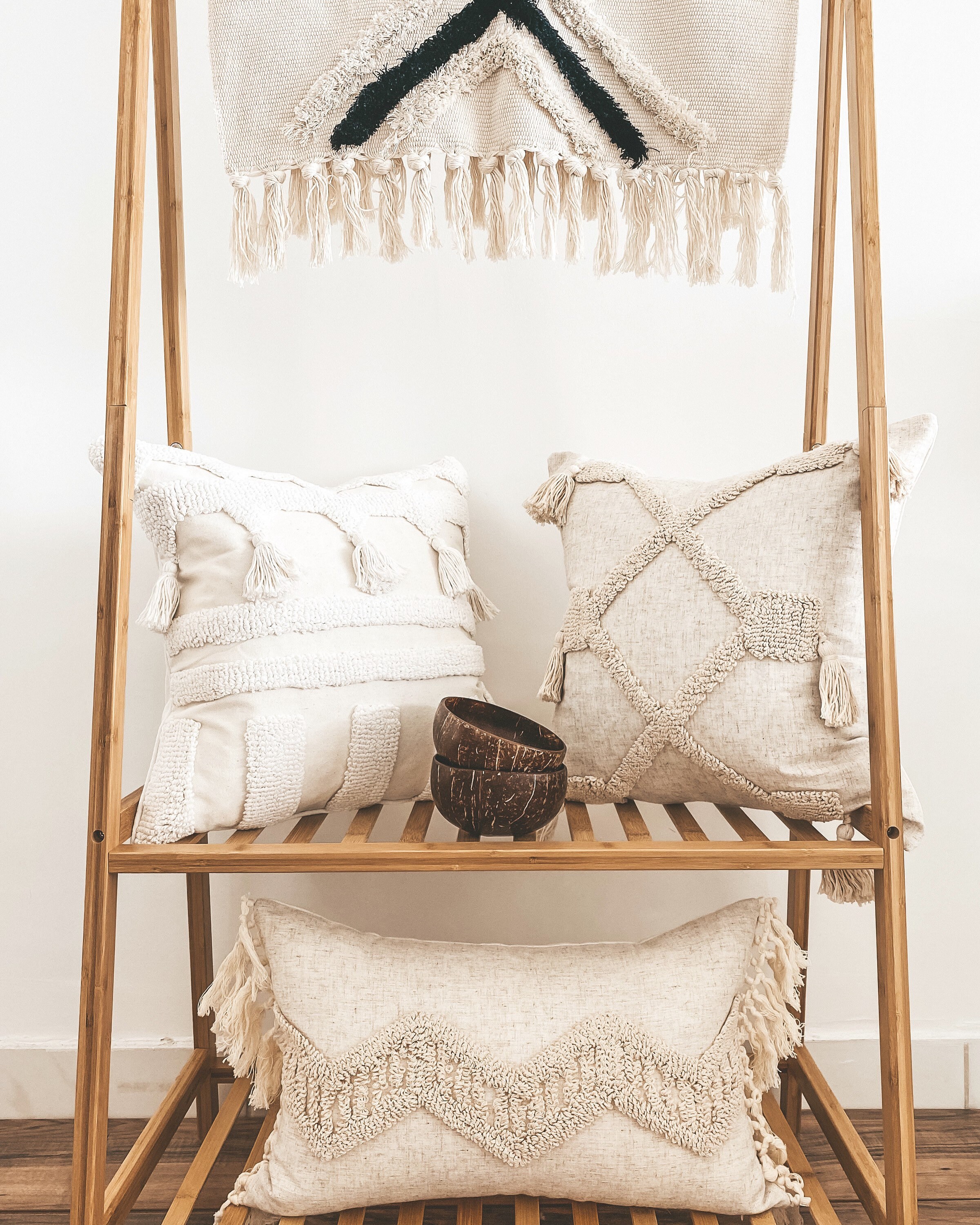 Off White Bohemian Pillow Cover White Boho Pillow Cover Etsy Canada