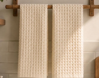 Waffle Kitchen Towels – 2 Piece Textured Dish Towel Set