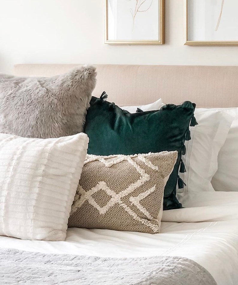 Emerald Green velvet pillow cover hunter green velour Etsy