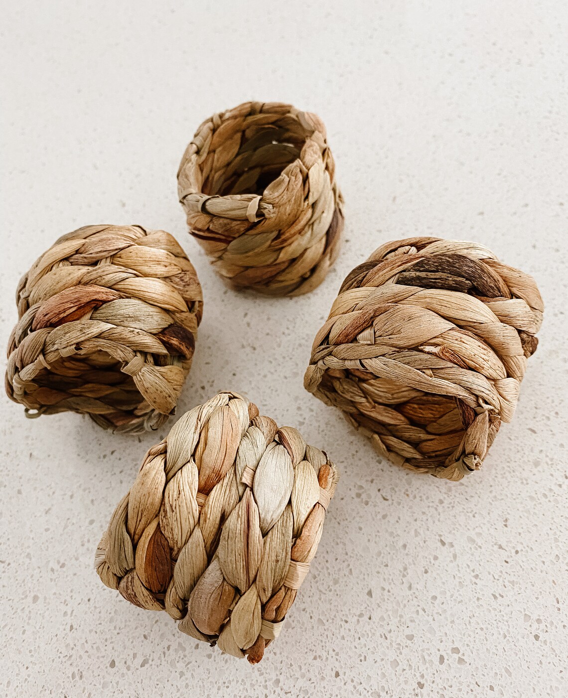 Woven Seagrass Napkin Rings Braided Napkin Rings Rustic Etsy