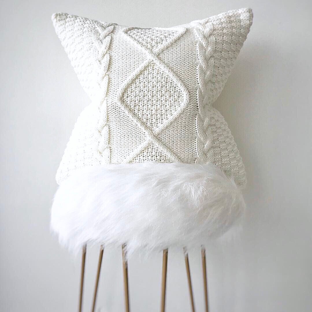 Preorder Ivory Cable Knit Pillow Covers Cream Knitted Etsy