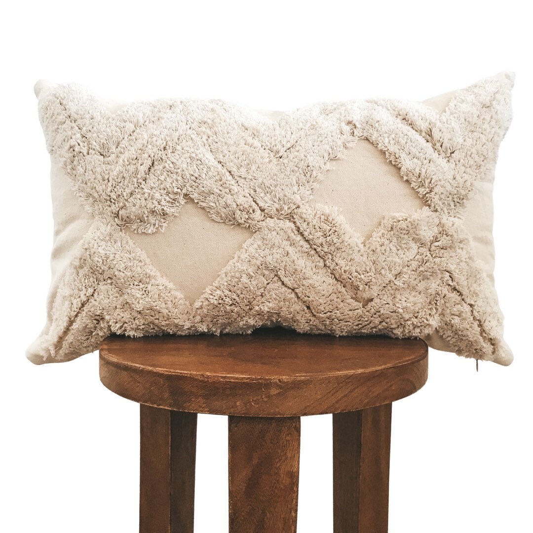 Boho Lumbar Pillow Cover Tufted Pillow Cover Bohemian Etsy