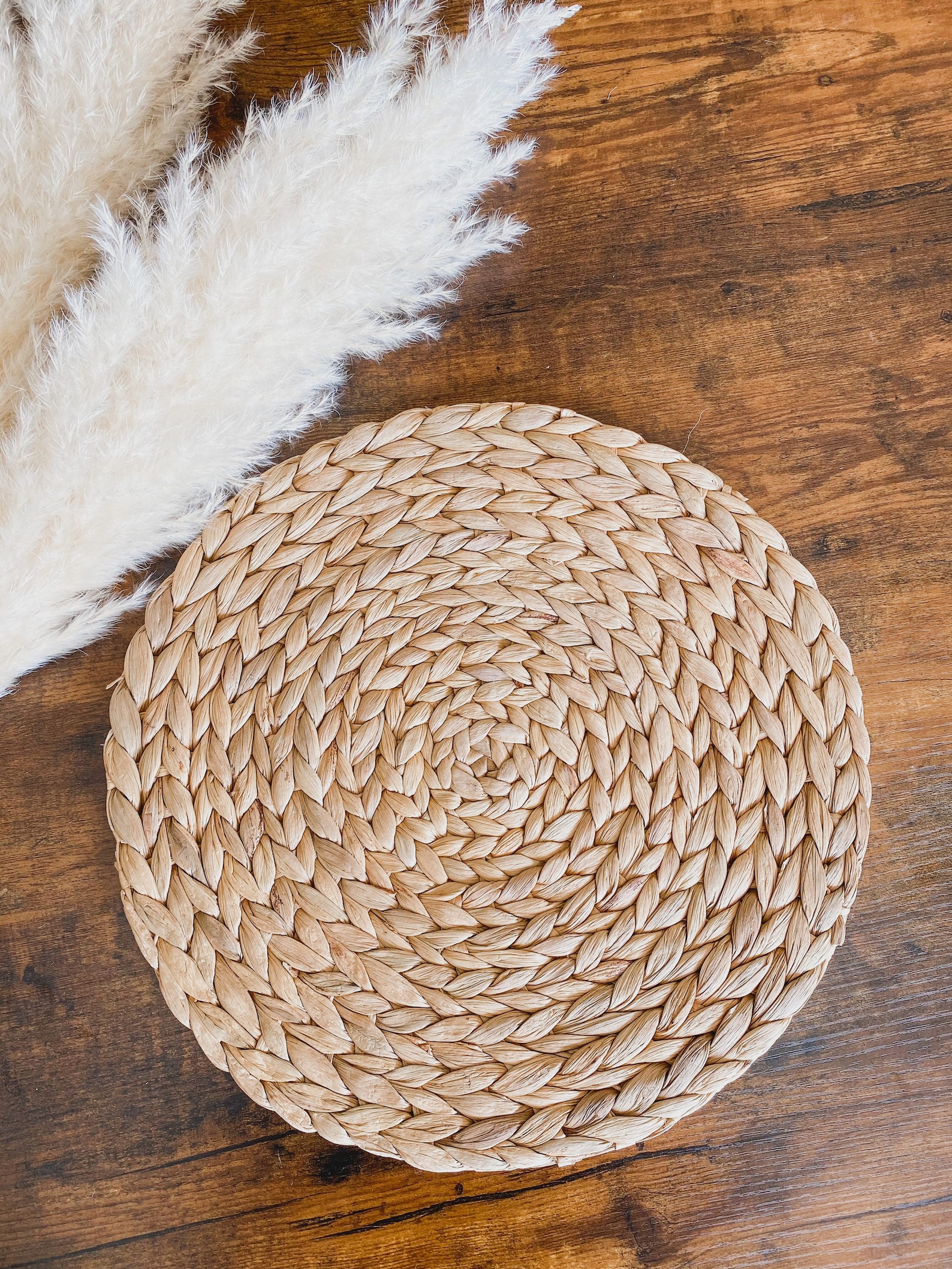 Braided Placemat Bohemian Braided Placemats Rustic Wicker Etsy