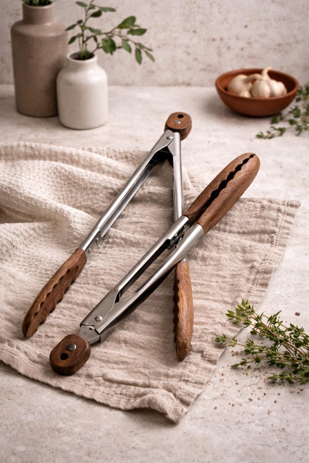Houten Tang Voor Het Koken Van Natuurlijke Walnoot Houten Keuken Tang Voor Het G