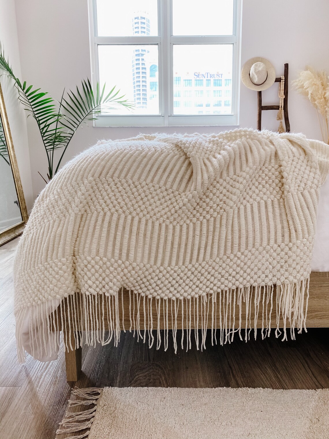 PREORDER Cream throw blanket Ivory throw blanket White Etsy