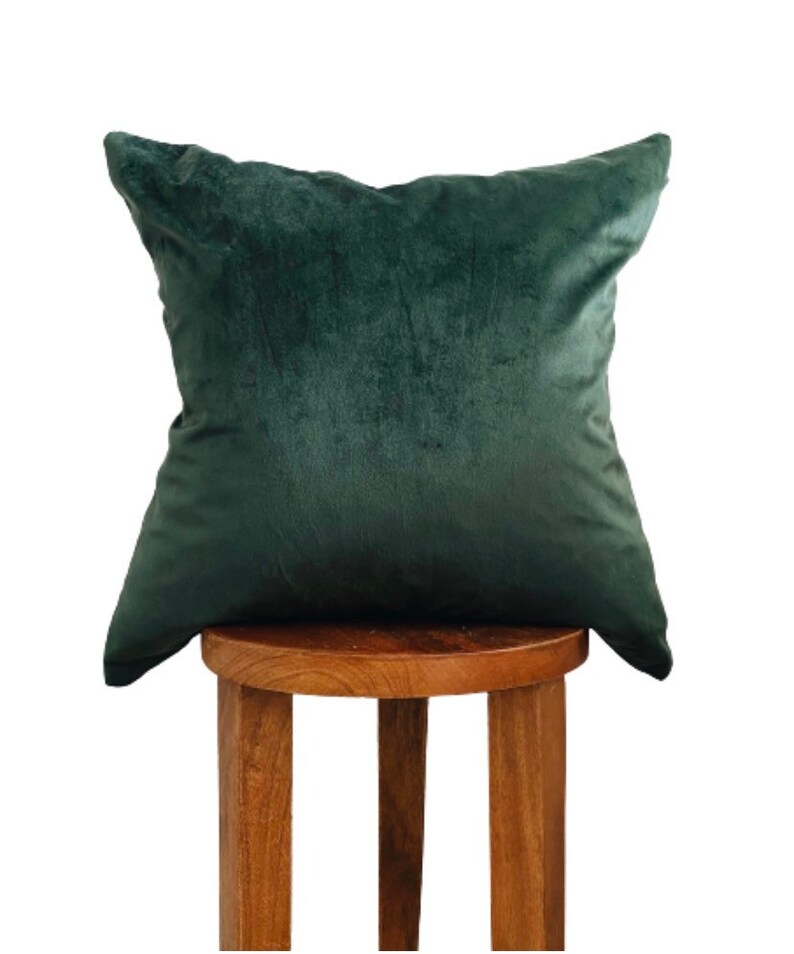 Emerald Green Velvet Pillow Cover Hunter Green Velour Etsy