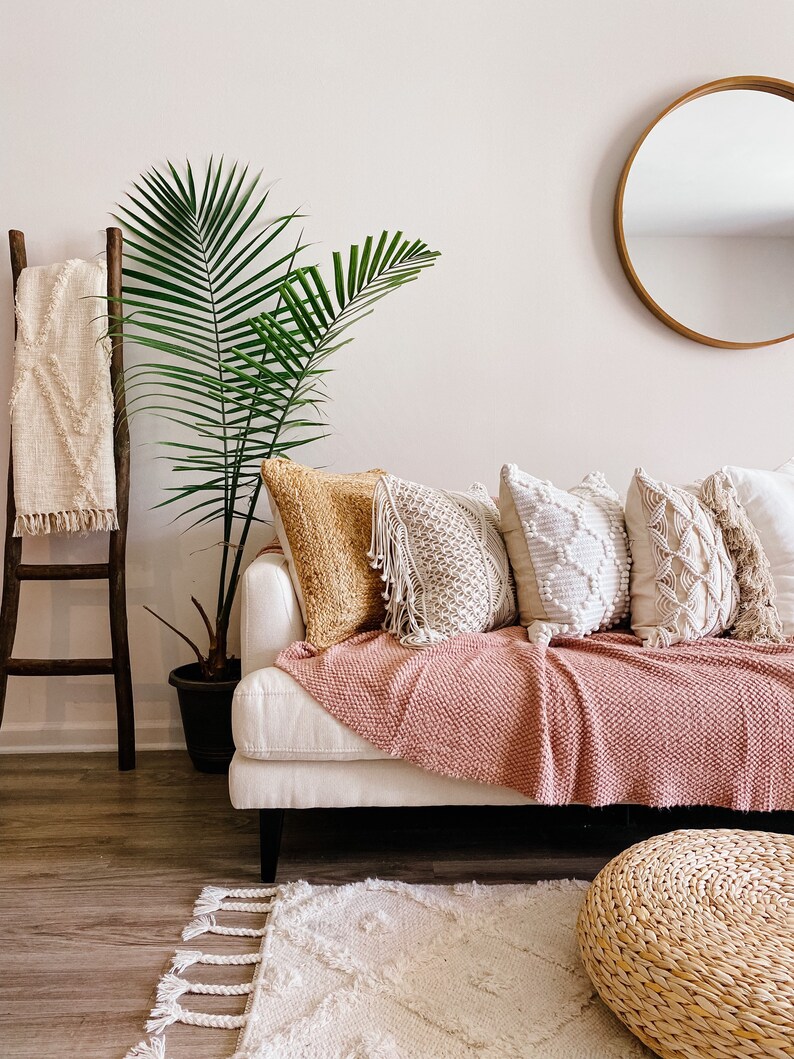 Mauve Throw Blanket Rose Throw Blanket Pink Throw Blanket Etsy