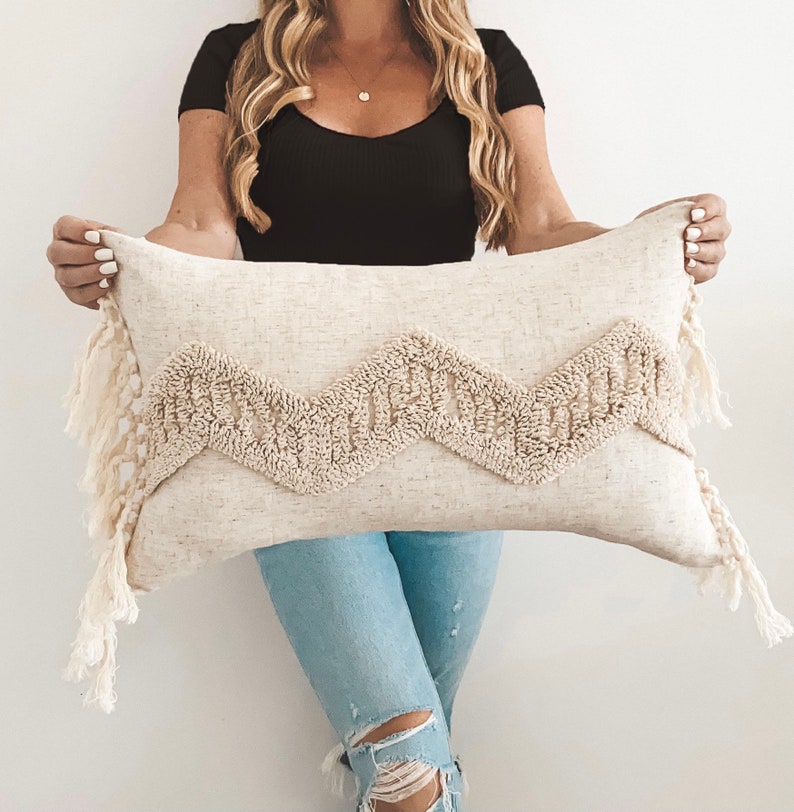 Bohemian Lumbar Pillow Cover Boho Rectangle Pillows Boho Etsy