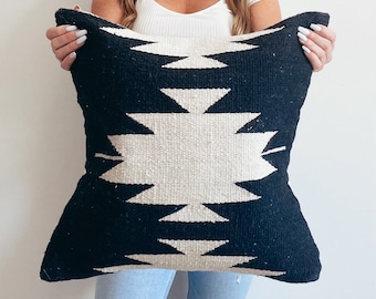 Aztec Pillow Cover,  Southwestern Pillow Cases, Black pillows for couch,  Black Home Decor Accent, Black Boho Pillows, Outdoor Pillow Covers