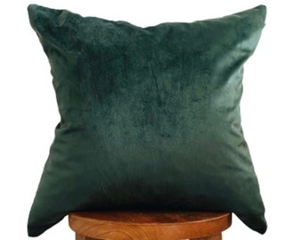 Velvet Pillow Cover, Velvet Pillowcase, Green Cushion Cover, Green Velvet Pillow, Green Pillow Cover, Emerald Green Pillow, Velvet Pillows