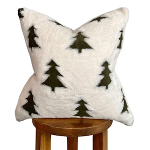 Christmas Pillow Cover | Green Christmas Pillow | Christmas Tree Pillow Cover | Christmas Home Decor