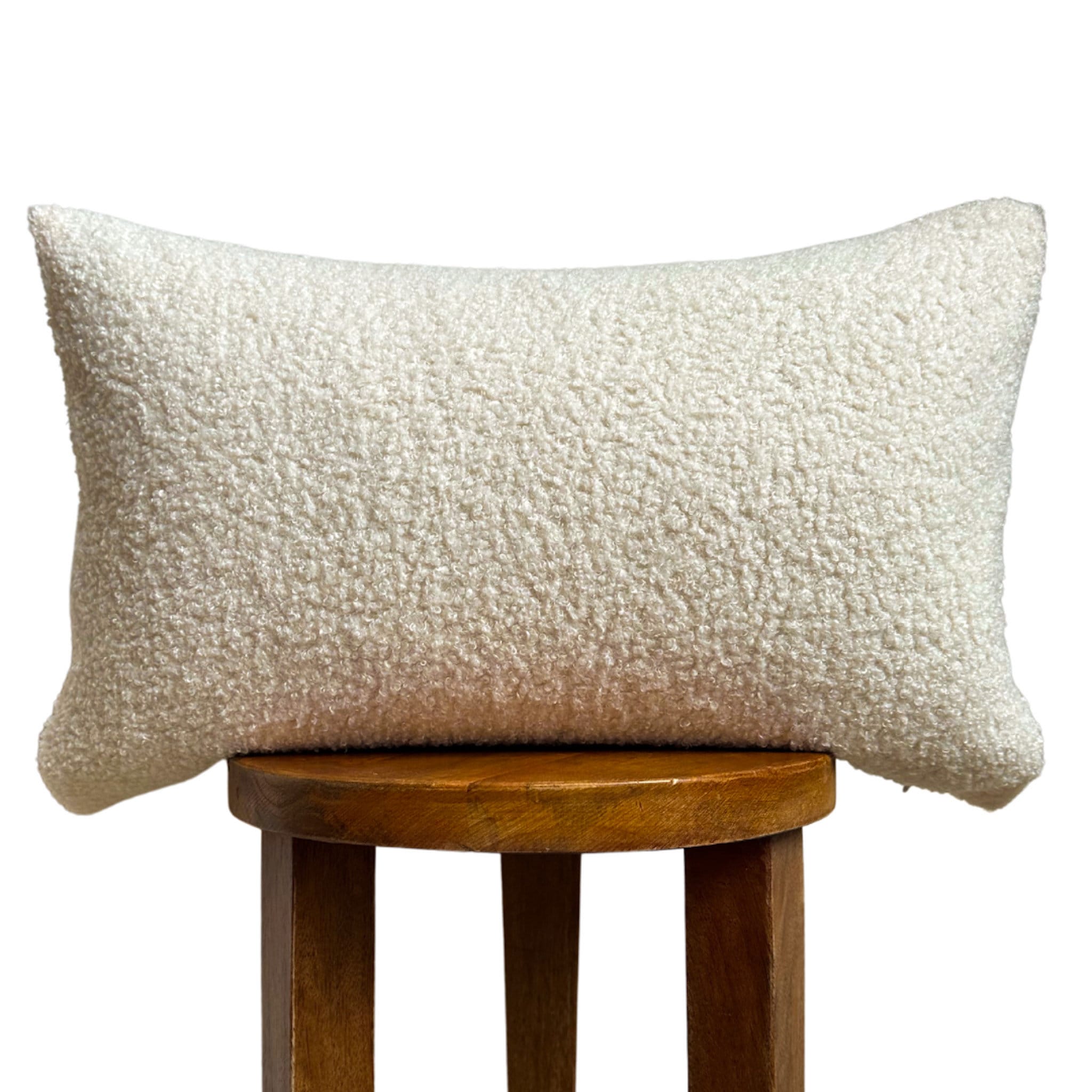 Camille Vegan Washable Faux Sherpa Fur Decorative Lumbar Bed Pillow, Decorative  Pillows