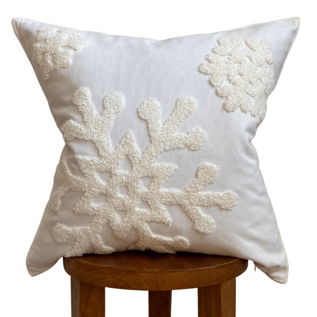 Soft Plush Snowflake Velvet Cream White Pillow Covers Large - Temu