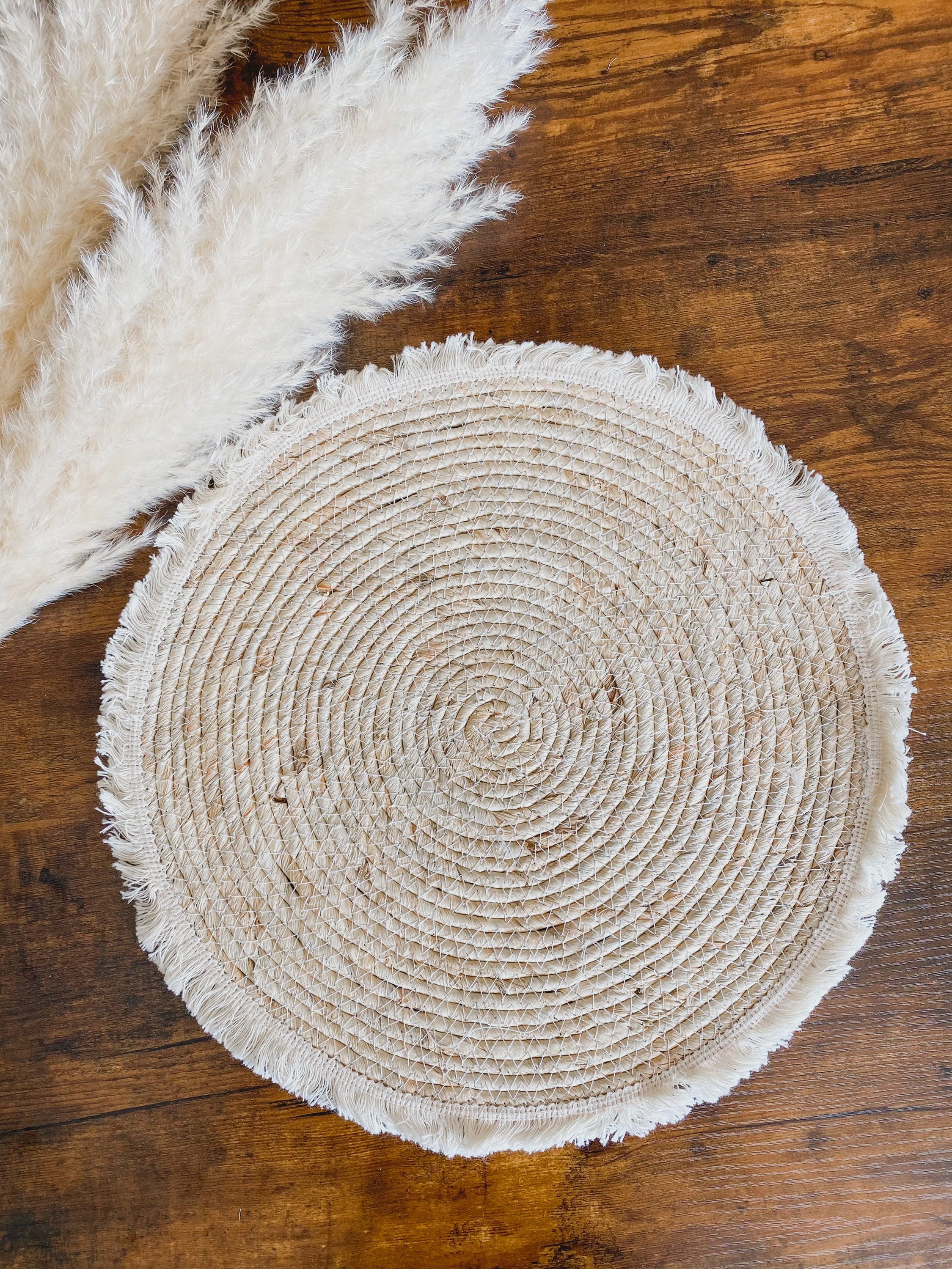 Bohemian fringe wall decor boho fringe placemats natural Etsy
